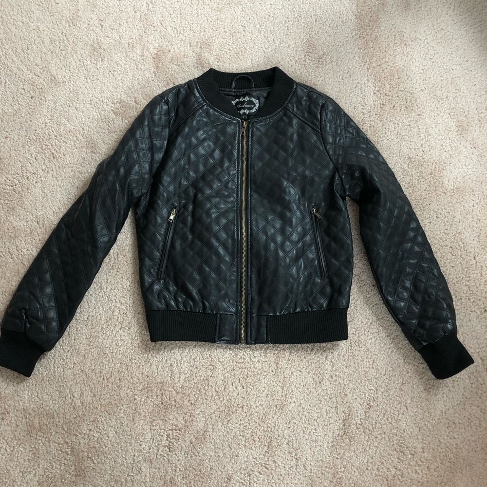 Ambiance Black Leather Jacket S
